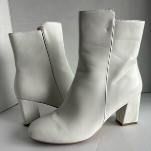 Women's Fashion Square Toe Ankle Boots Short Boots Side Zipper Booties Shoes- 9